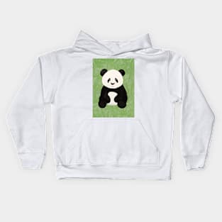 Panda Bear with a Green Bamboo Background Kids Hoodie